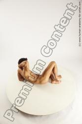 Nude Man White Muscular Short Blond Multi angles poses Realistic